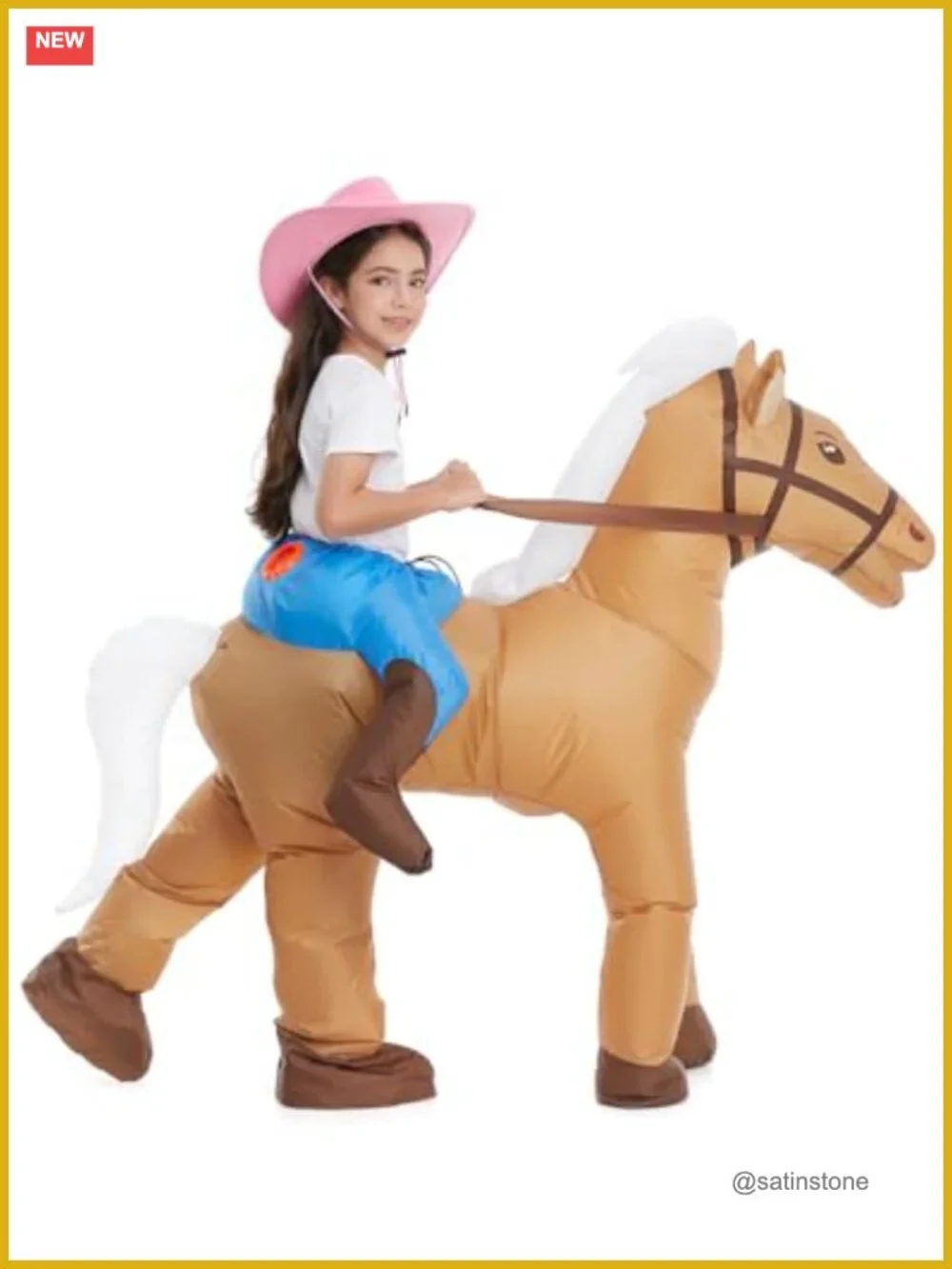 Inflatable Horse Costume for Kids with Fan, One Size